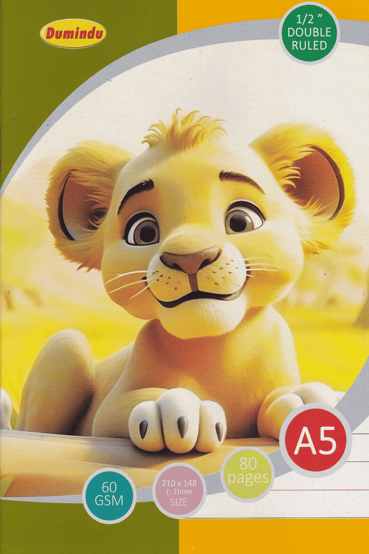 Dumindu 1/2" Double Ruled 80 Pages