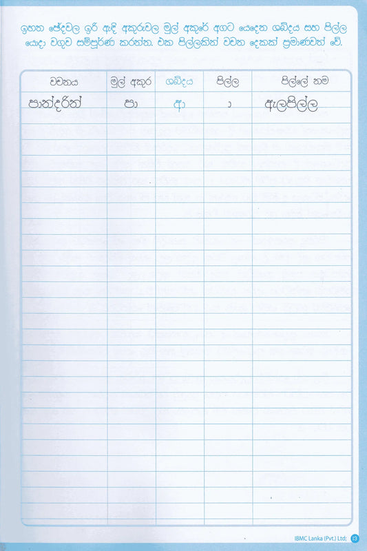 5 ශ්රේණිය මුතු අකුරු 1 කොටස | Grade 5 Muthu Akuru Part I