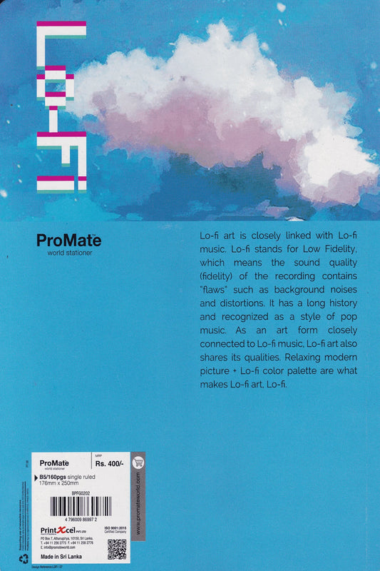 ProMate B5 Sinlge Ruled 160 Pages