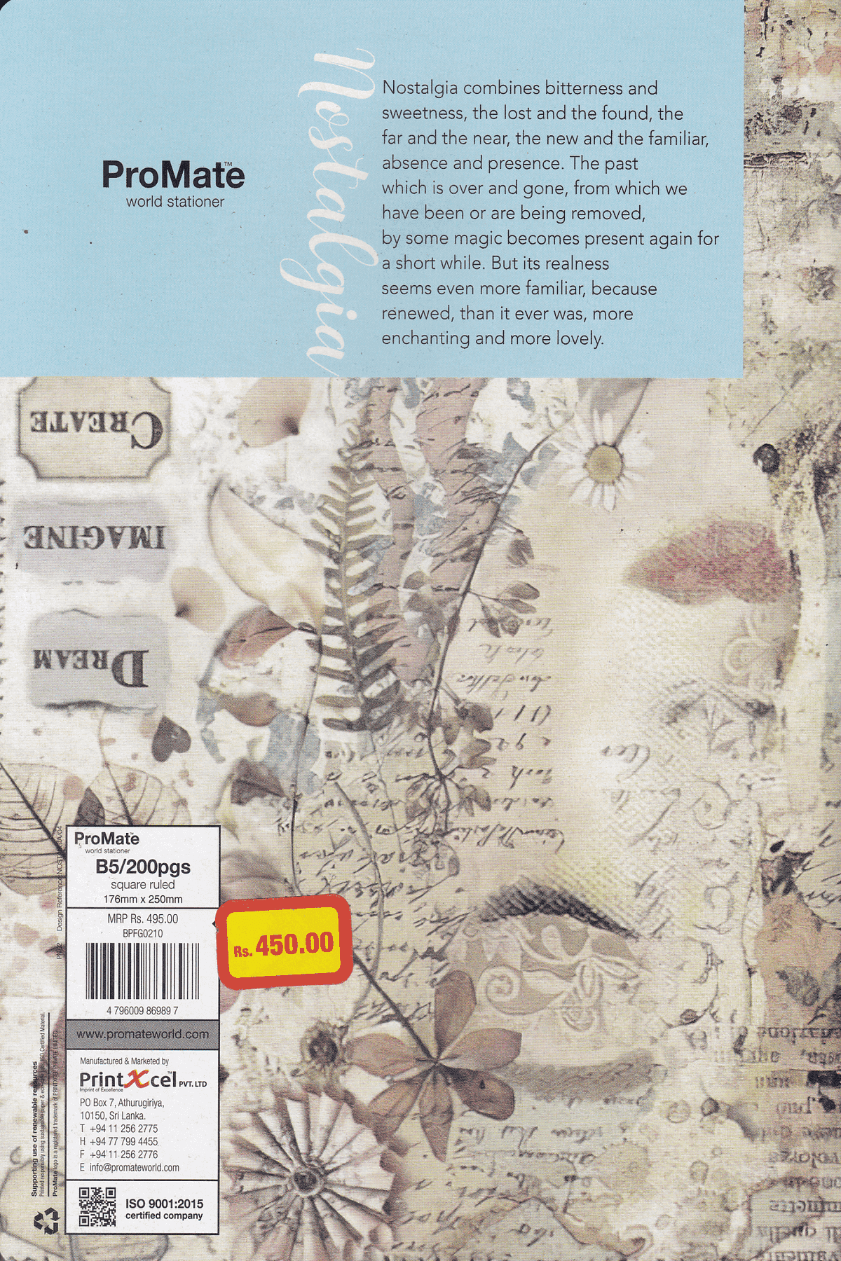 ProMate B5 Square Ruled 200 Pages