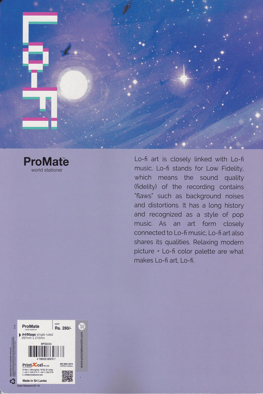 ProMate A4 Single Ruled 80 Pages