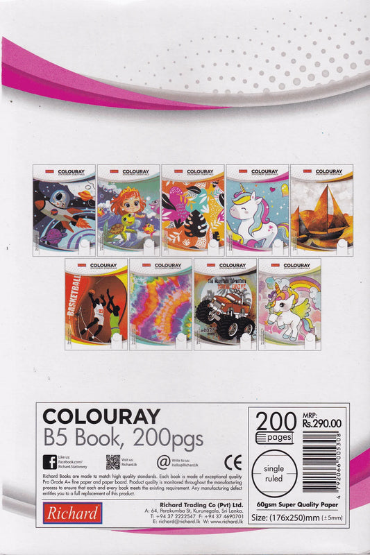 Richard B5 Single Ruled 200 Pages